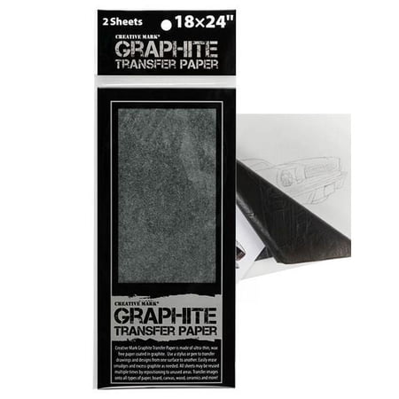 Creative Mark Graphite Transfer Paper for Tracing and Drawing Pack of 2 - Low-Residue, Non-Smearing Carbon Copy Paper, Ideal for Trace Design - Reusable Saral Wax-Free Paper