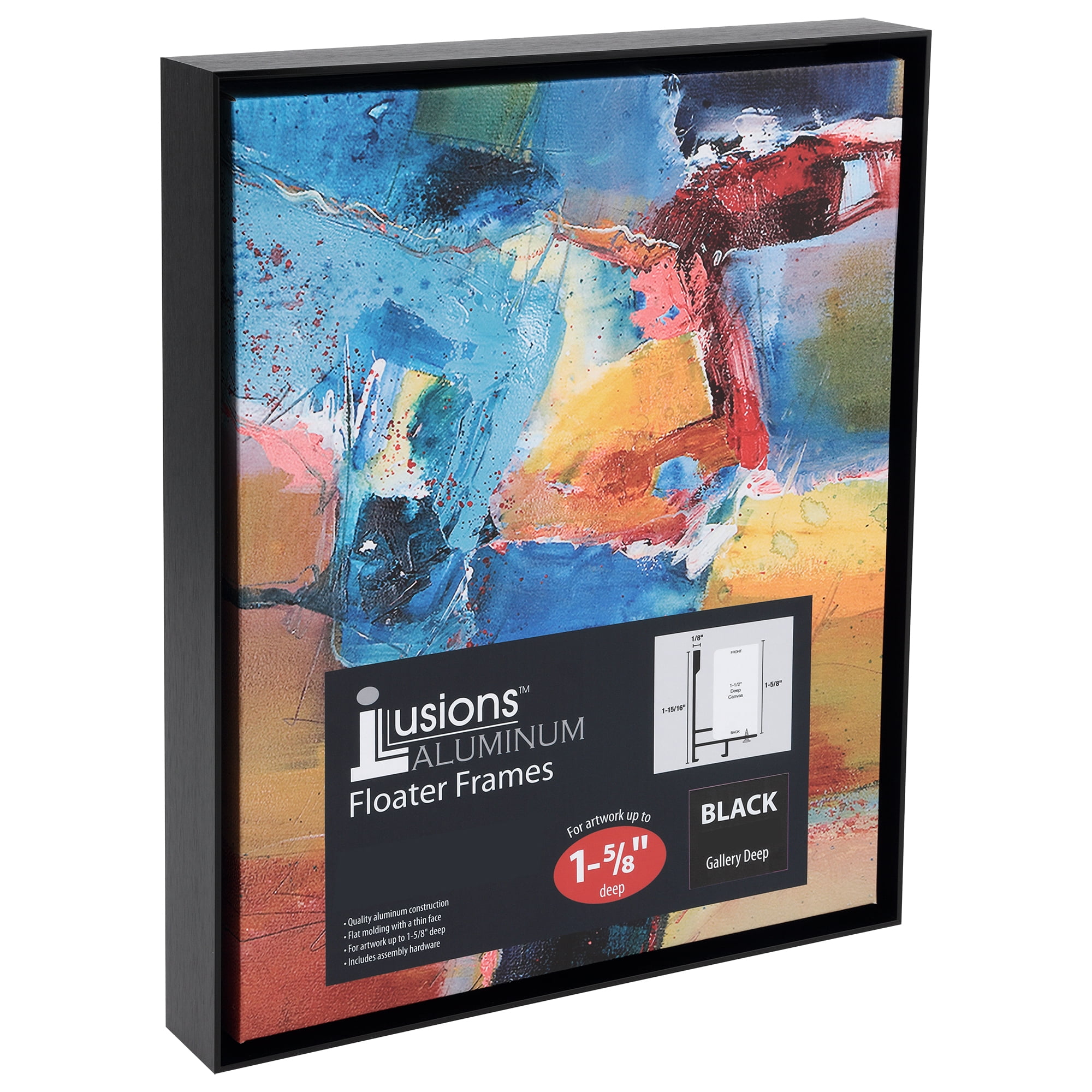 Metal Floater Inset Frame Creative Mark Illusions Aluminum Floater Frames 1-5/8