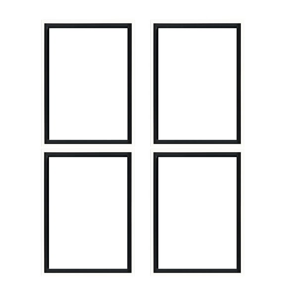 Creative Mark Illusions Floater Frame For 1-1/2" Deep Canvases - 16x20" White - Set of 4 - No Glass or Backing - Wood Float Frame for Canvas Paintings- With Hanging Hardware