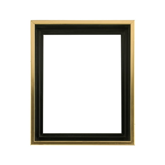 Creative Mark Illusions Floater Frame For 3/4" Deep Canvases - 12x12" Gold/Walnut - No Glass or Backing - Wood Composite Floating Illusion Frame for Canvas Paintings- With Hanging Hardware