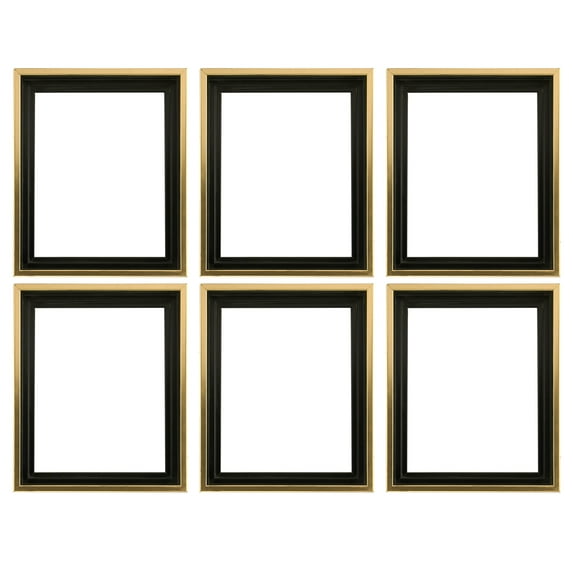 Creative Mark Illusions Floater Frame For 3/4" Deep Canvases - 12x16" Gold/Walnut - No Glass or Backing - Wood Composite Floating Illusion Frame for Canvas Paintings- With Hanging Hardware