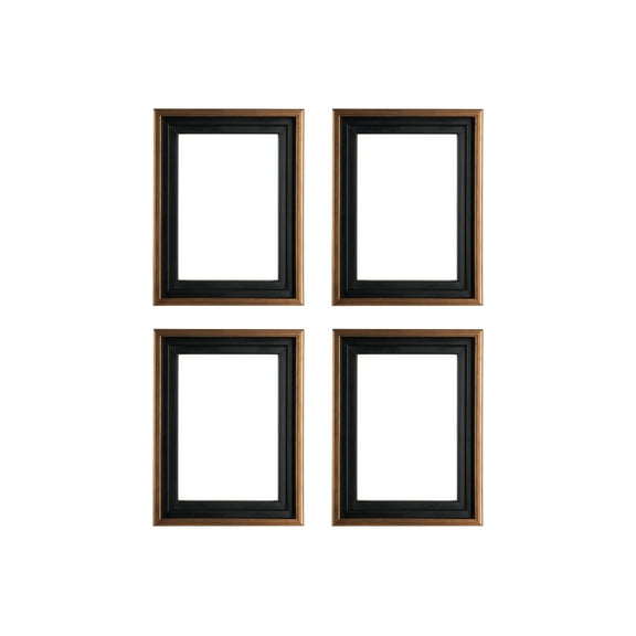 Creative Mark Illusions Floater Frame For 3/4" Deep Canvases - 16x20" Antique Gold/Black - No Glass or Backing - Wood Composite Floating Illusion Frame for Canvas Paintings- With Hanging Hardware