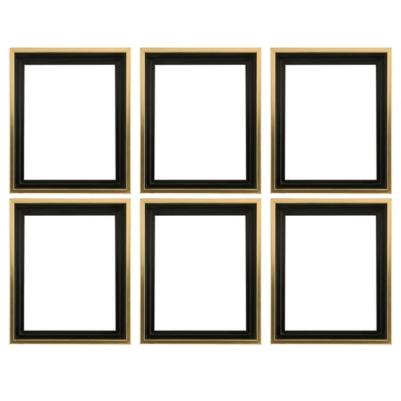 Creative Mark Illusions Floater Frame For 3/4" Deep Canvases - 18x24" Gold/Walnut - No Glass or Backing - Wood Composite Floating Illusion Frame for Canvas Paintings- With Hanging Hardware