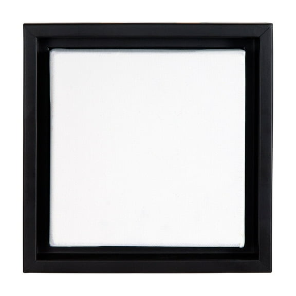 Creative Mark Illusions Floater Frame For 3/4" Deep Canvases - 20x20" Black - No Glass or Backing - Wood Composite Floating Illusion Frame for Canvas Paintings- With Hanging Hardware