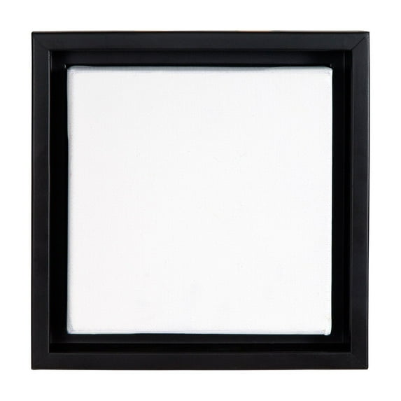 Creative Mark Illusions Floater Frame For 3/4" Deep Canvases - 24x24" Black - Ideal for Galleries and Home Decor - Wood Float Frame for Canvas Paintings- Complete Hanging Hardware