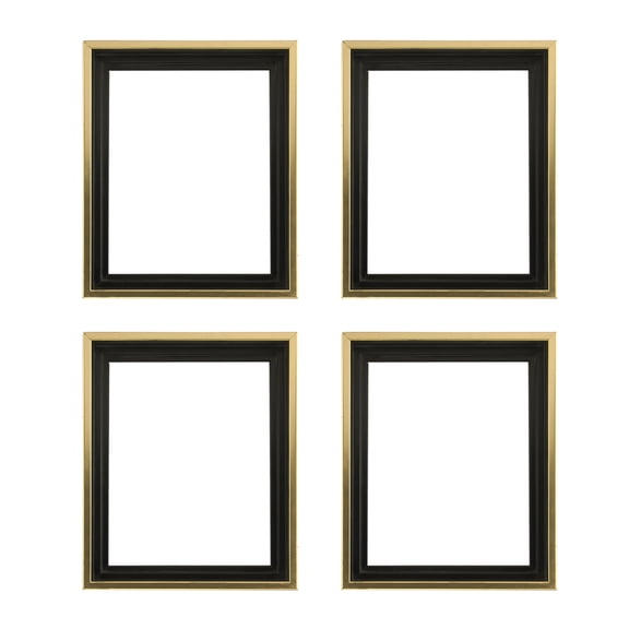 Creative Mark Illusions Floater Frame For 3/4" Deep Canvases - 24x24 Gold/Black - No Glass or Backing - Wood Composite Floating Illusion Frame for Canvas Paintings- With Hanging Hardware