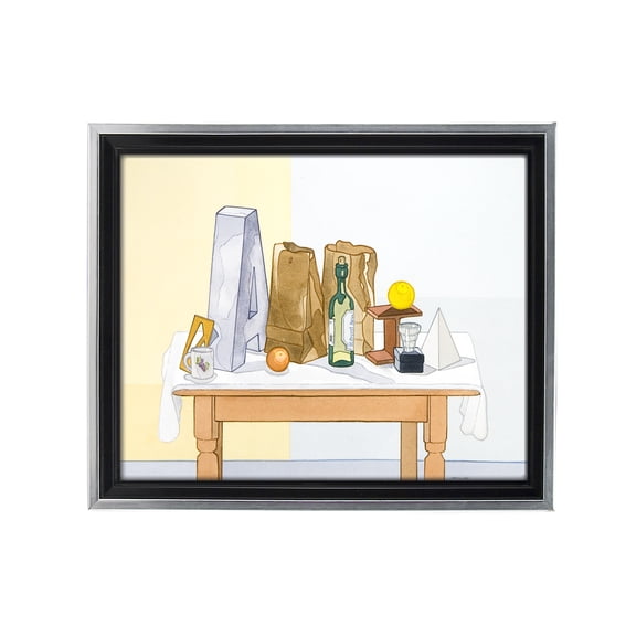 Creative Mark Illusions Floater Frame For 3/4" Deep Canvases - 24x30" Silver/Black - No Glass or Backing - Wood Composite Floating Illusion Frame for Canvas Paintings- With Hanging Hardware