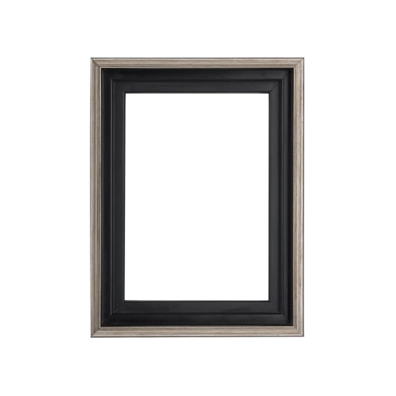 Creative Mark Illusions Floater Frame For 3/4" Deep Canvases - 6x8" Antique Silver - No Glass or Backing - Wood Composite Floating Illusion Frame for Canvas Paintings- With Hanging Hardware