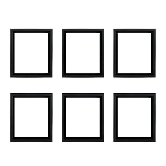 Creative Mark Illusions Floater Frame For 3/4" Deep Canvases - 8x8" Black - No Glass or Backing - Wood Composite Floating Illusion Frame for Canvas Paintings- With Hanging Hardware