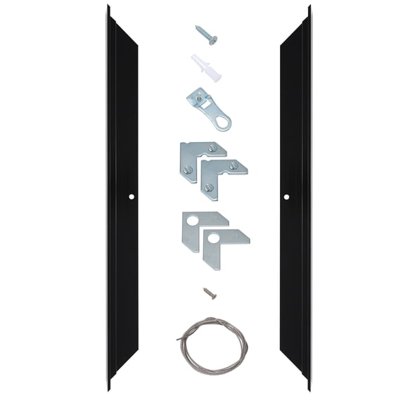 Creative Mark Illusions Metal Floating Frame Kit Pairs for Canvas - Black, Two 8" Sides - Metal Frame Kit for 1-5/8 inch Deep Canvases - For Gallery Wall, Art Panels, Modern Décor