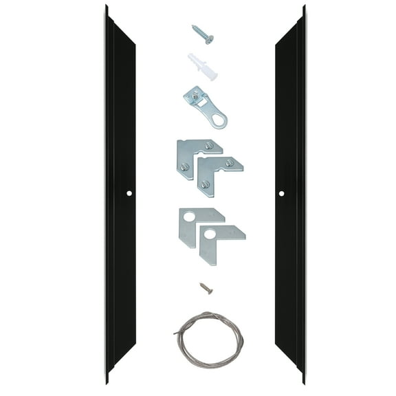 Creative Mark Illusions Metal Floating Frame Kit Pairs for Canvas - Black, Two 9" Sides - Metal Frame Kit for 1-5/8 inch Deep Canvases - For Gallery Wall, Art Panels, Modern Décor