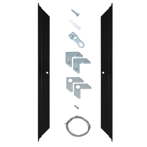 Creative Mark Illusions Metal Floating Frame Kit Pairs for Canvas - Black - Two 36" Sides - Metal Frame Kit for 7/8 inch Deep Canvases - For Gallery Wall, Art Panels, Modern Décor
