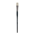 thumbnail image 1 of Creative Mark Imperial Professional Chungking Hog Bristle Brush - Flat # 14, Handmade Long Handle Oil Paint Brushes for Artists, Nickel-Plated Brass Ferrules, Stiff Yet Soft Natural Bristles, 1 of 7