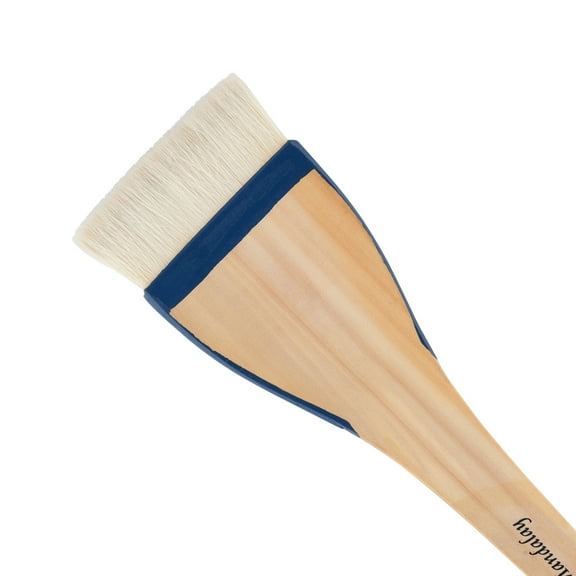 Creative Mark Mandalay Professional Goat Hair Hake Brush - 3" Wide Paint Brush with Paddle Handle for Professional Artists - Soft Natural Bristles Ideal for Sumi-e and Color Washes