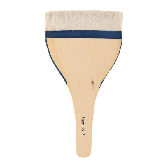 Creative Mark Mandalay Professional Goat Hair Hake Brush 12 Pack - 6" Wide Paint Brushes with Paddle Handle for Professional Artists - Soft Natural Bristles Ideal for Sumi-e and Color Washes