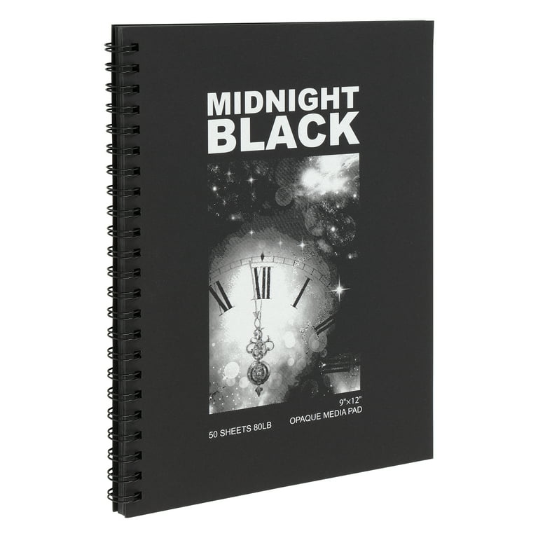 Creative Mark Midnight Black Sketchbook, [50 Sheets - 9x12