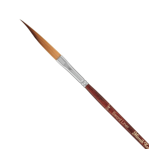Creative Mark Mimik Kolinsky Watercolor Brush - 1/4" Sword Liner - Short Handle Synthetic Paint Brush - Handmade in Germany - Synthetic Sable Paint Brushes for Professional Artists - Animal-Friendly