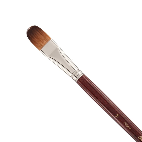 Creative Mark Mimik Kolinsky Watercolor Brush - # 18 Filbert - Long Handle Synthetic Paint Brush - Handmade in Germany - Synthetic Sable Paint Brushes for Professional Artists - Animal-Friendly