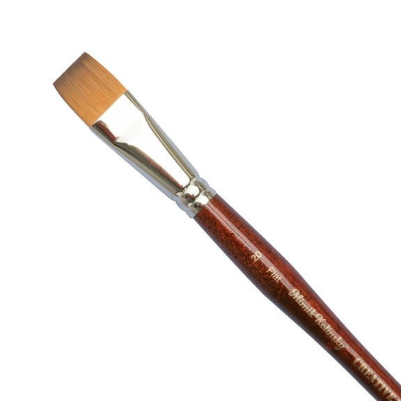 Creative Mark Mimik Kolinsky Watercolor Brush - # 20 Flat - Short Handle Synthetic Paint Brush - Handmade in Germany - Synthetic Sable Paint Brushes for Professional Artists - Animal-Friendly