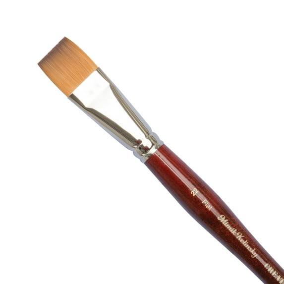 Creative Mark Mimik Kolinsky Watercolor Brush - # 22 Flat - Short Handle Synthetic Paint Brush - Handmade in Germany - Synthetic Sable Paint Brushes for Professional Artists - Animal-Friendly