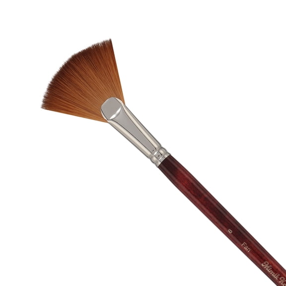 Creative Mark Mimik Kolinsky Watercolor Brush - # 8 Fan - Long Handle Synthetic Paint Brush - Handmade in Germany - Synthetic Sable Paint Brushes for Professional Artists - Animal-Friendly