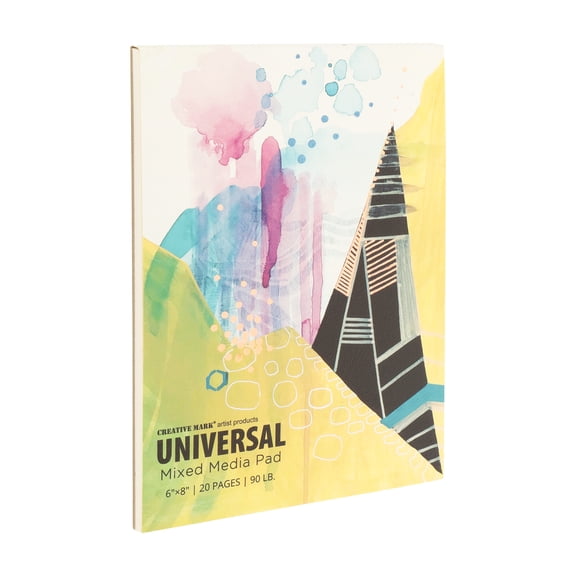 Creative Mark Mixed Media Sketchbook Single Pack [ 6x8" - 20 Sheets] - Universal Multimedia Paper Pad for Drawing, Painting, and Designs - Perfect for Watercolor, Acrylic, Oil Paint