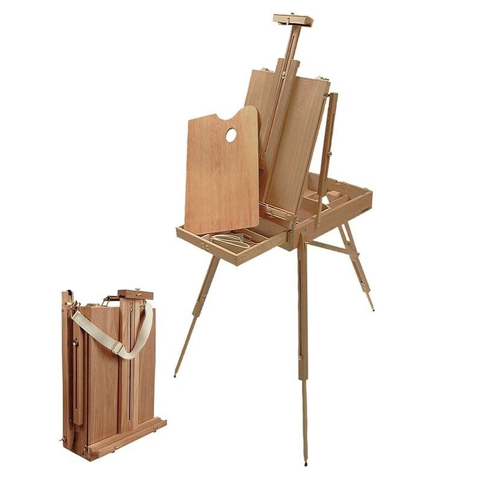 Beech Wood French-Style Portable Art Easel with Storage