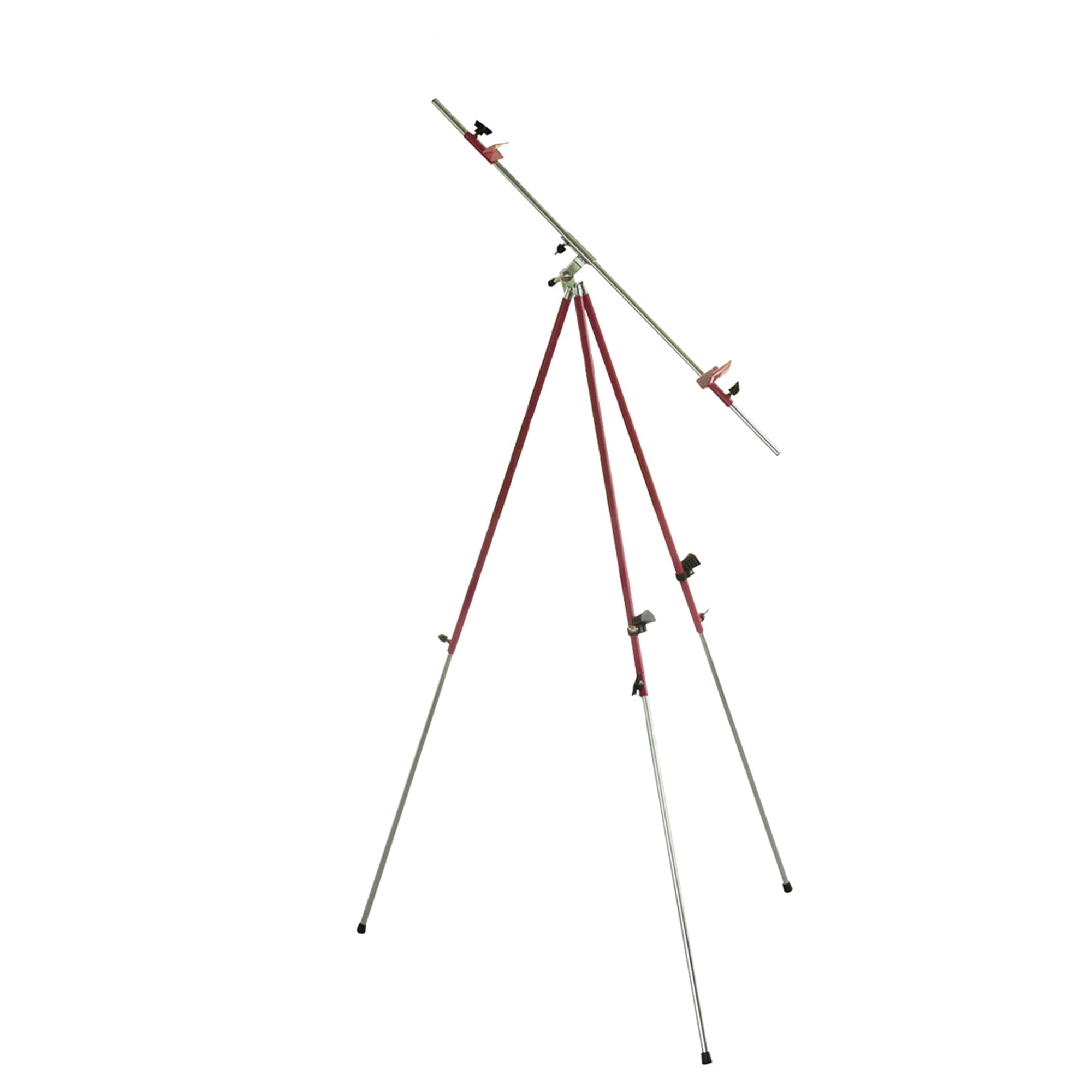 Creative Mark Napoli Art Easel for Adults - Heavy Duty Steel Easel for Vertical or Horizontal Painting - Fits Canvases up to 28" - Red Chromium Plated & Varnished Steel w/ Carrying Case