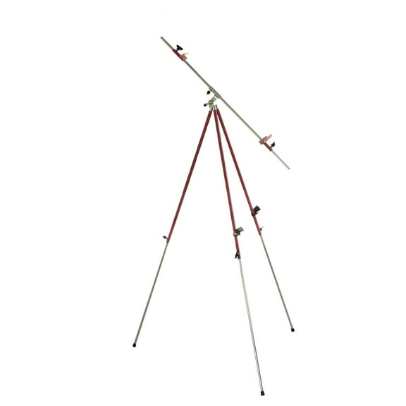 Creative Mark Napoli Art Easel for Adults - Heavy Duty Steel Easel for Vertical or Horizontal Painting - Fits Canvases up to 28" - Red Chromium Plated & Varnished Steel w/ Carrying Case