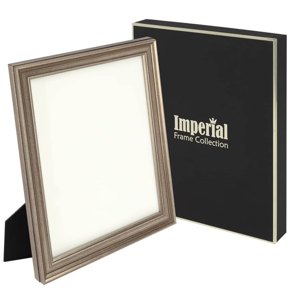 Creative Mark Piccadilly Table Picture Frame, 10 Pack of 8x10" Silver-Leafed by Hand, Vintage Style Picture Frame with Glass in Gift Box, Vertical or Horizontal Tabletop Display
