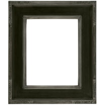 Creative Mark Plein Air Museum Collection Arte Picture Frame Solid Wood Composition Hand-Leafed Museum Quality Closed Corner  - Black/Silver 8x10