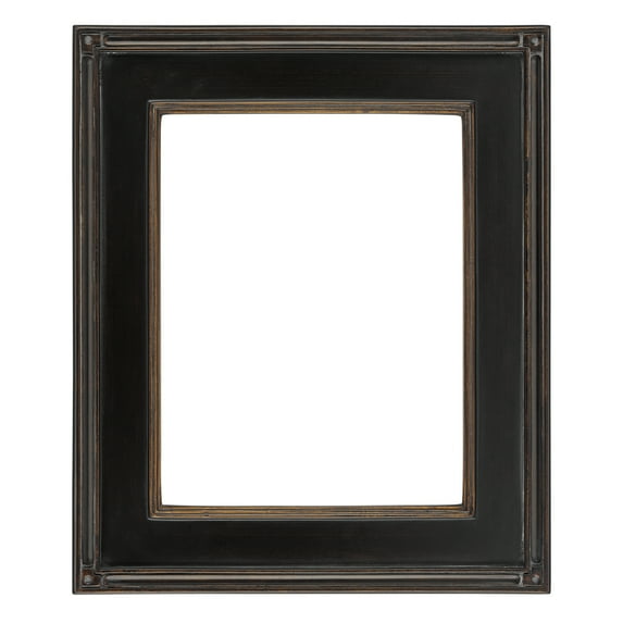 Creative Mark Plein Air Museum Collection De Stijl Open Back Art Frame - 16x20 Black/Gold - Wood Composition Hand-Leafed Museum-Quality Closed-Corner | Does Not Include Glass or Backing