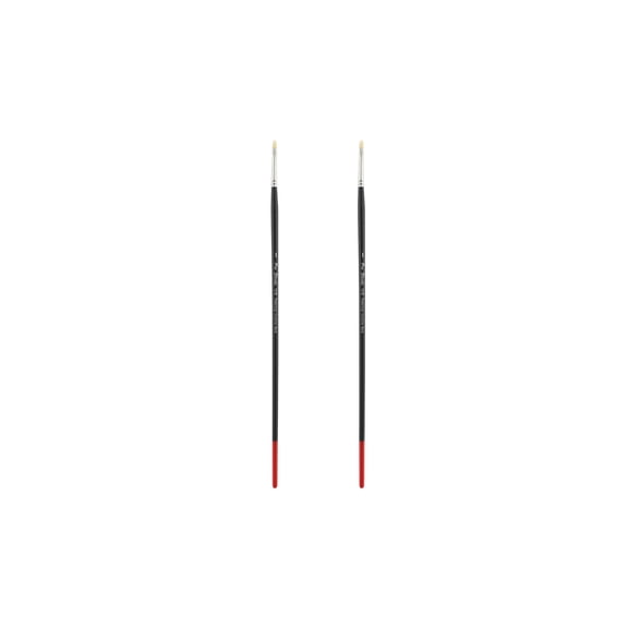 Creative Mark Powercryl Ultimate Acrylic Paint Brushes - Bright #1 Set of 2, Artist Paint Brushes, 3 Diameters of Synthetic Hair Filament, Fine Control of Heavy Acrylics, Water Soluble Oils, and More