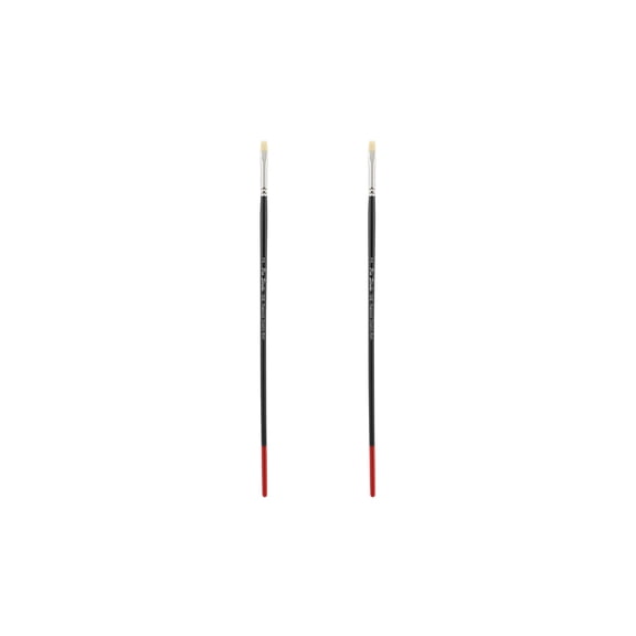 Creative Mark Powercryl Ultimate Acrylic Paint Brushes - Bright #2 Set of 2, Artist Paint Brushes, 3 Diameters of Synthetic Hair Filament, Fine Control of Heavy Acrylics, Water Soluble Oils, and More