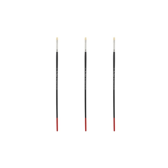 Creative Mark Powercryl Ultimate Acrylic Paint Brushes - Bright #2 Set of 3, Artist Paint Brushes, 3 Diameters of Synthetic Hair Filament, Fine Control of Heavy Acrylics, Water Soluble Oils, and More