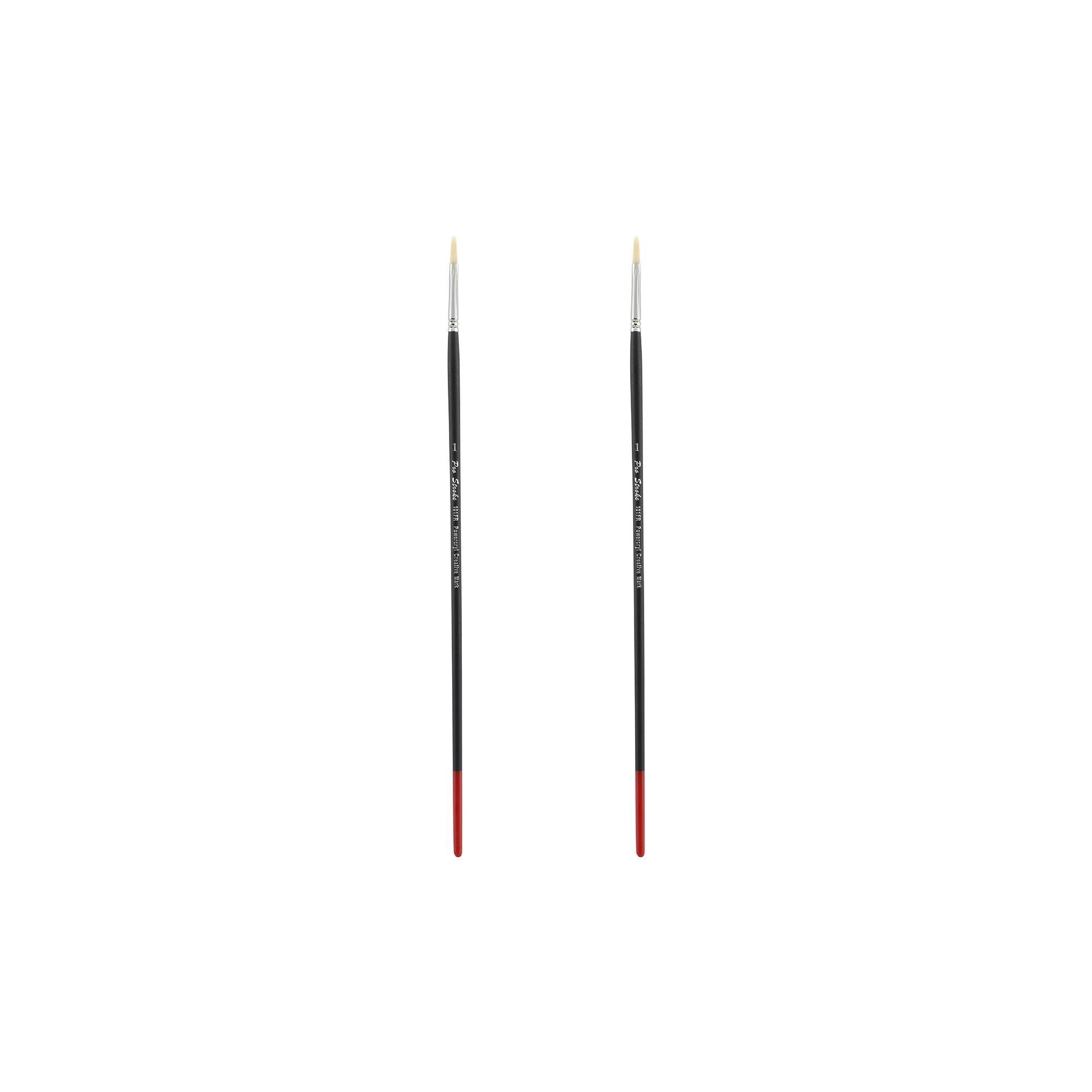 Creative Mark Pro-Stroke Powercryl Paint Brushes - 5-Pack Synthetic Brushes For Acrylic & Oil Painting