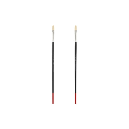 Creative Mark Powercryl Ultimate Acrylic Paint Brushes- Filbert #4 Set of 2, Artist Paint Brushes, 3 Diameters of Synthetic Hair Filament, Fine Control of Heavy Acrylics, Water Soluble Oils, and More