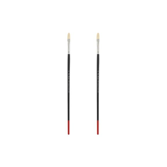 Creative Mark Powercryl Ultimate Acrylic Paint Brushes- Filbert #4 Set of 2, Artist Paint Brushes, 3 Diameters of Synthetic Hair Filament, Fine Control of Heavy Acrylics, Water Soluble Oils, and More
