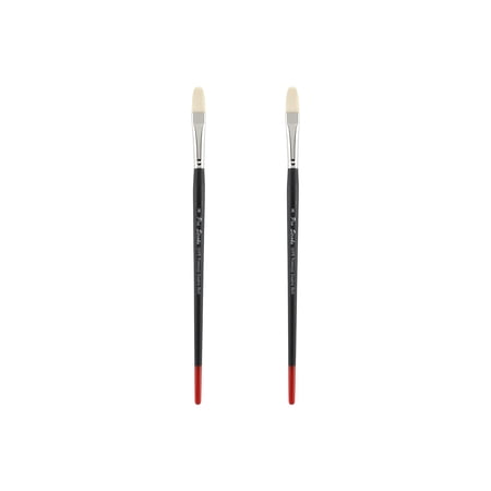 Creative Mark Powercryl Ultimate Acrylic Paint Brushes- Filbert #8 Set of 2, Artist Paint Brushes, 3 Diameters of Synthetic Hair Filament, Fine Control of Heavy Acrylics, Water Soluble Oils, and More