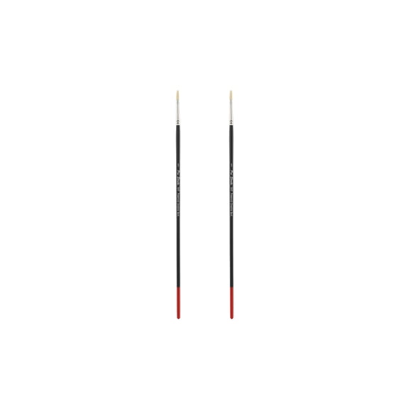 Creative Mark Powercryl Ultimate Acrylic Paint Brushes - Flat #1 Set of 2, Artist Paint Brushes, 3 Diameters of Synthetic Hair Filament, Fine Control of Heavy Acrylics, Water Soluble Oils, and More