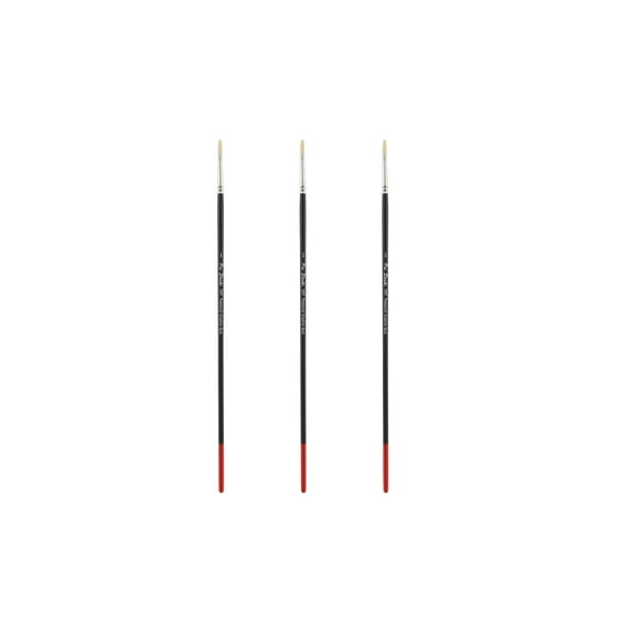 Creative Mark Powercryl Ultimate Acrylic Paint Brushes - Flat #1 Set of 3, Artist Paint Brushes, 3 Diameters of Synthetic Hair Filament, Fine Control of Heavy Acrylics, Water Soluble Oils, and More