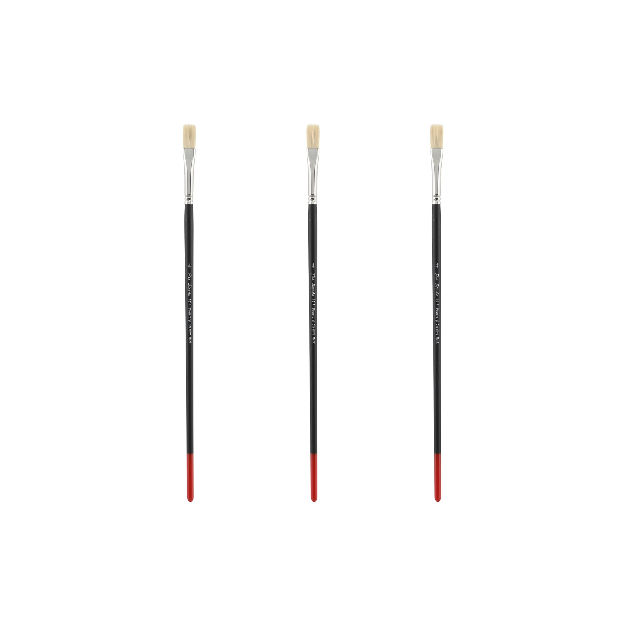 Creative Mark Powercryl Ultimate Acrylic Paint Brushes Flat 4 Set of