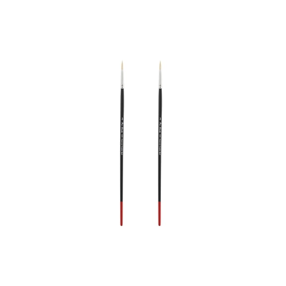 Creative Mark Powercryl Ultimate Acrylic Paint Brushes - Round #2 Set of 2, Artist Paint Brushes, 3 Diameters of Synthetic Hair Filament, Fine Control of Heavy Acrylics, Water Soluble Oils, and More