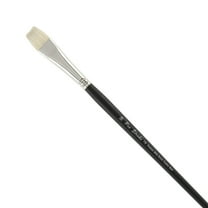 Creative Mark Pro Stroke Premium White Chungking Hog Bristle Artist Paint Brush - Bright # 10 - Natural Bristle Brush w/ Great Control Suitable for Oils, Watercolors, Acrylics, Alkyds, Caseins