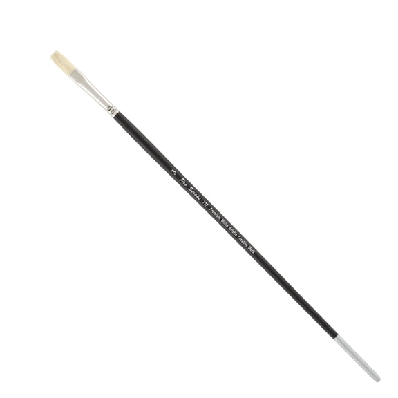 Creative Mark Pro Stroke Premium White Chungking Hog Bristle Artist Paint Brush - Flat # 3 - Natural Bristle Brush w/ Great Control Suitable for Oils, Watercolors, Acrylics, Alkyds, Caseins