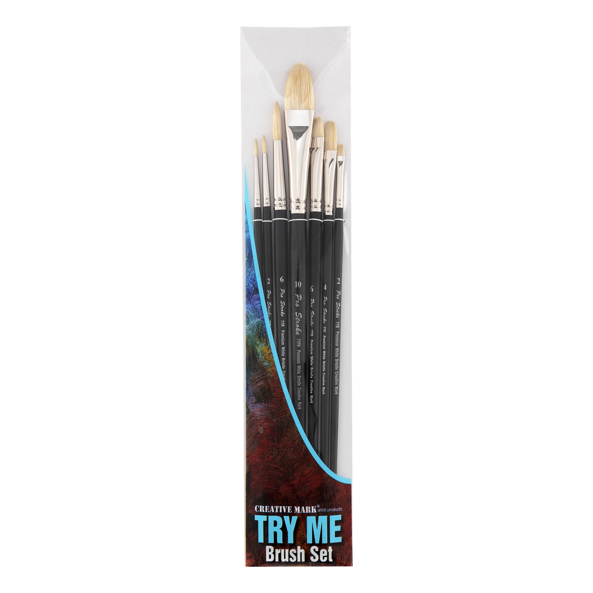 Brush Set, Natural Bristle #6/0 - #2 Brush Set, Natural Bristle #6/0 - #2
