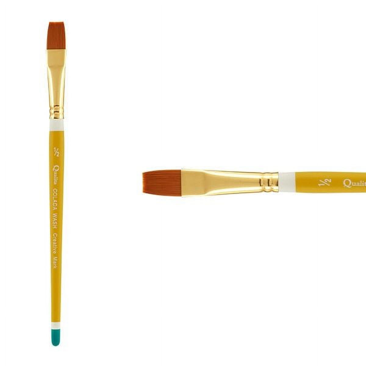 Creative Mark Qualita Golden Taklon Short Handle Paint Brush for