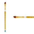 thumbnail image 1 of Creative Mark Qualita Golden Taklon Short Handle Paint Brush for Acrylics, Oils, Fine Art, Heavy Bodied Media - Single Brush - [Angular - Size 3/8], 1 of 2