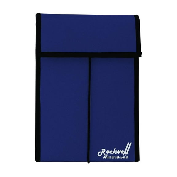 Creative Mark Rockwell Brush Easel Small Storage Case - Blue- Waterproof Paintbrush Holder for Travel and Painting, Acrylic and Watercolor Paint Brush Organizer, Pencil Case