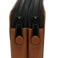 thumbnail image 1 of Creative Mark Soft Genuine Leather Pencil Case Holds 72 Pencil Pen Marker Makeup Brush Artist Tool Paint Brush Zippered Pouch Holder- 72 Count [Cognac], 1 of 1